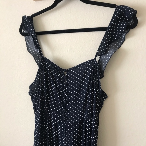 Forever 21 Navy Polka Dot Jumpsuit - Picture 2 of 6
